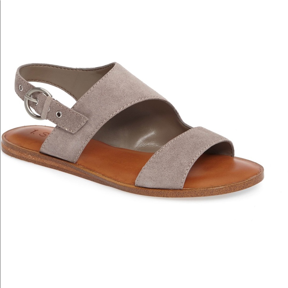 1. State “Calen” suede asymmetrical sandals